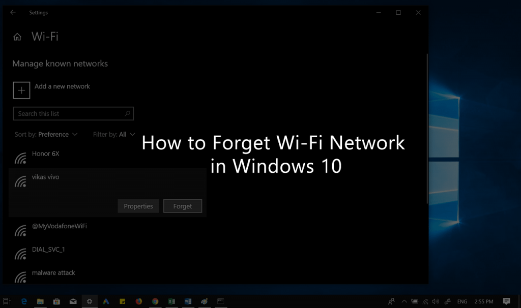 3 Ways   How do I forget a WiFi Network Profile on Windows 10 - 86