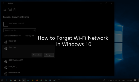 how to forget wi-fi network in windows 10-min