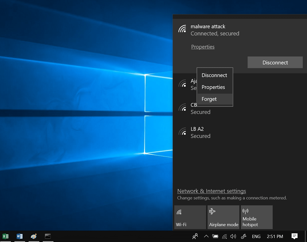 3 Ways   How do I forget a WiFi Network Profile on Windows 10 - 74