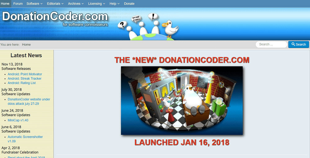 donation coder- free software download site for windows