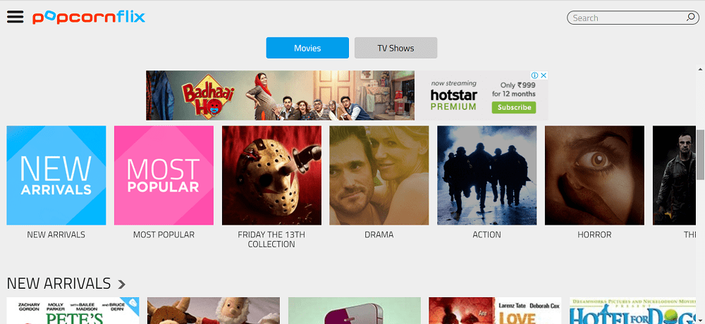 popcornflix - free movies streaming online