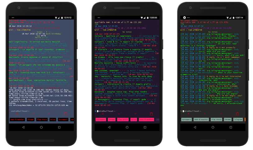 linux cli launcher for android