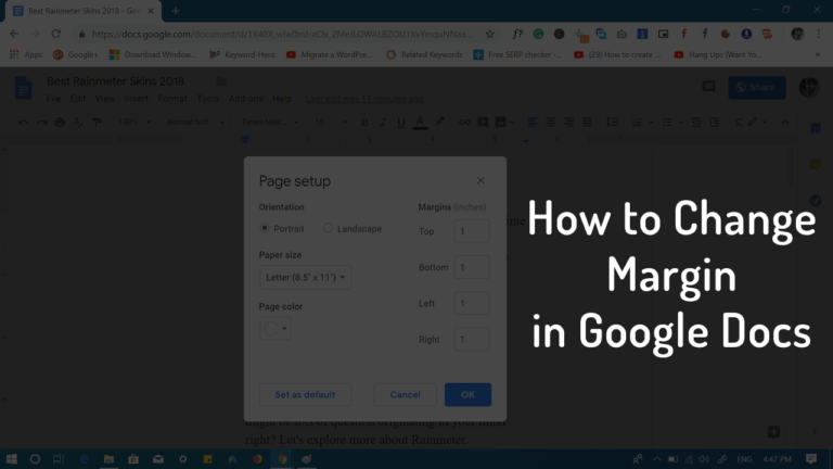 How To Get Rid Of Margins On Google Docs