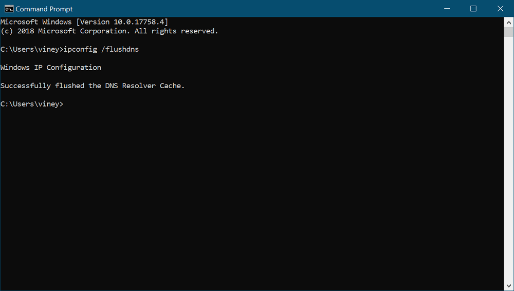 flush dns in windows 10