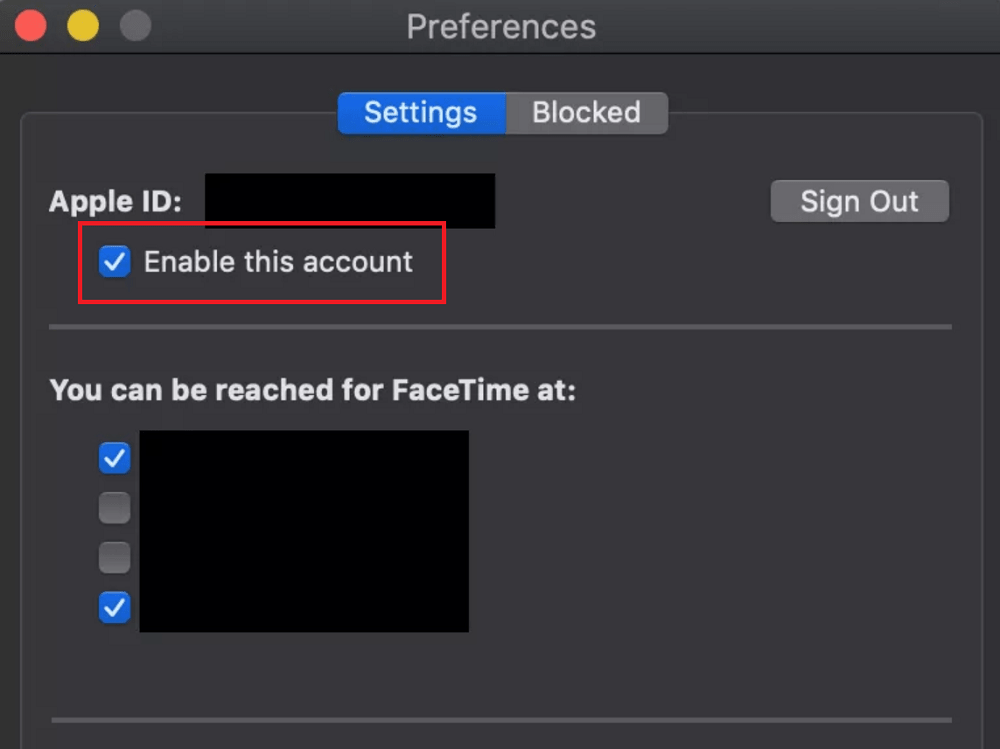 disable facetime on mac