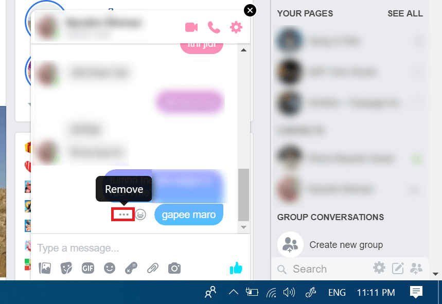 messenger chat window
