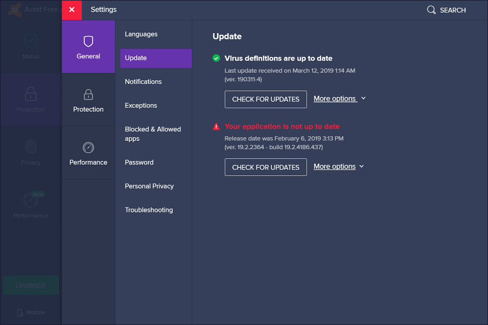 avast behavior shield keeps turning off