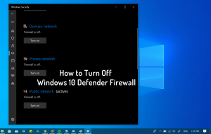 how to disable windows defender firewall