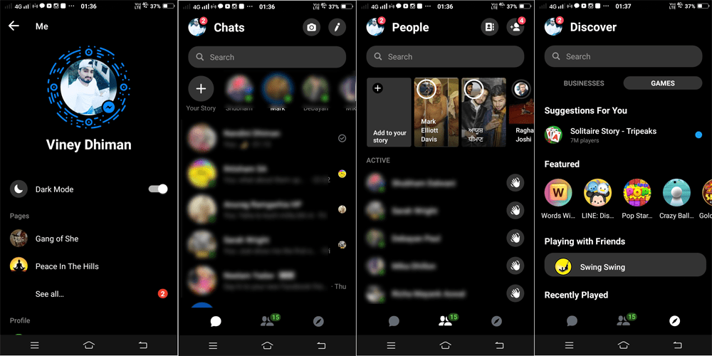 How to Turn On to Enable Dark Mode in Facebook Messenger - 86