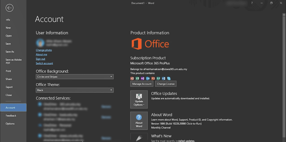 dark theme for office 2016 mac