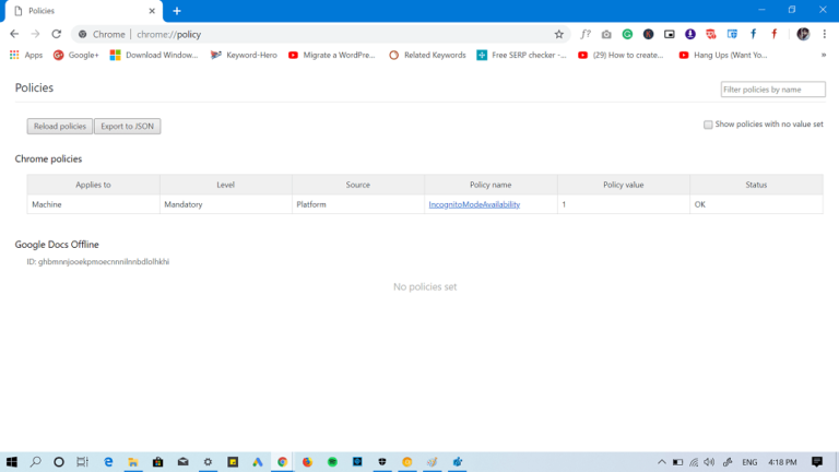 chrome policy pgedit chrome policy pgedit