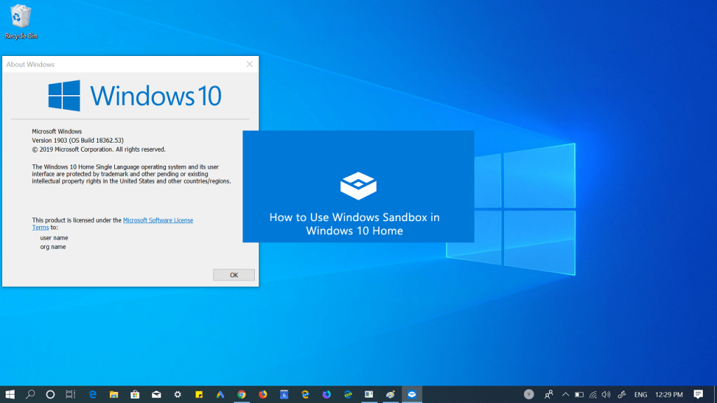 Windows Sandbox  How to Install and Enable in Windows 10 Home - 70