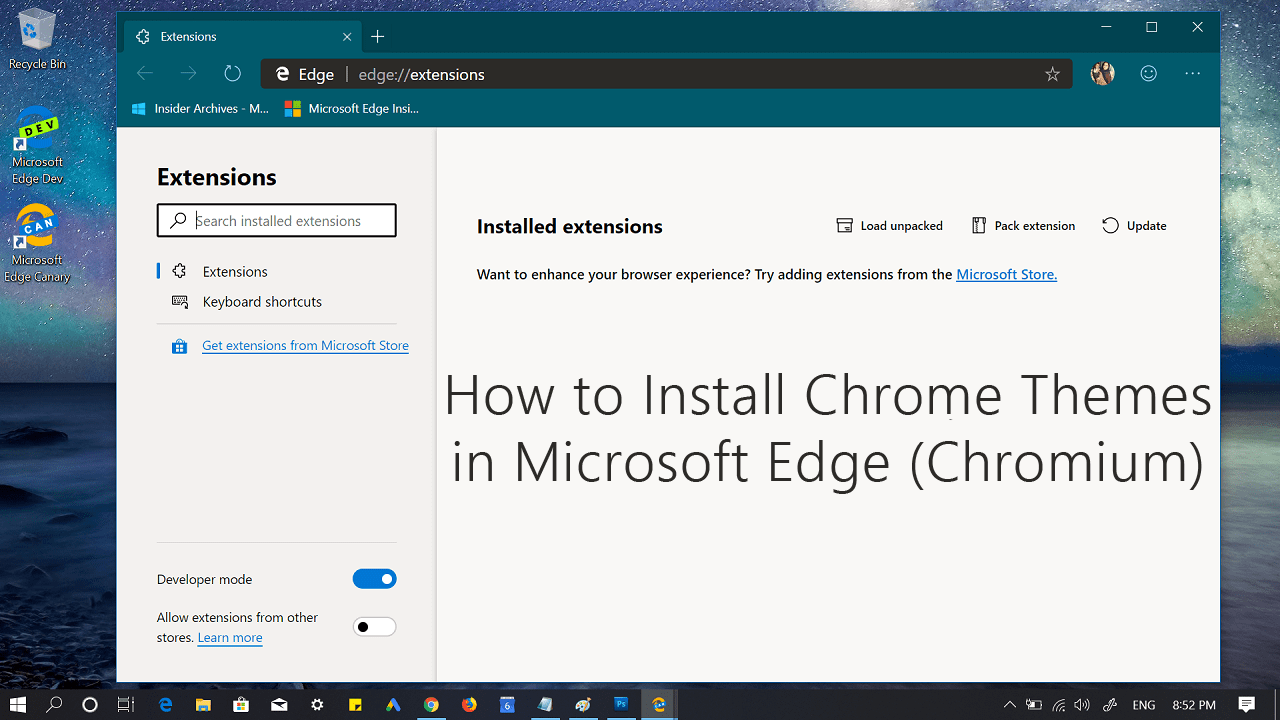 developing microsoft edge extensions
