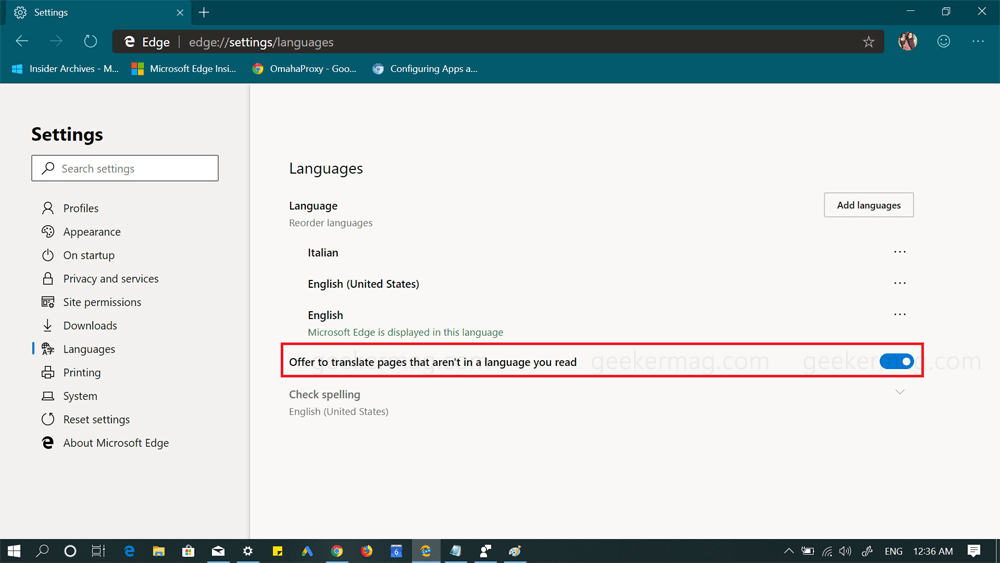 How To Enabledisable Microsoft Translation In Edge Chromium 5187