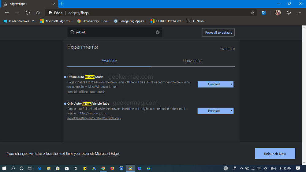 Offline Auto-Reload Mode and Only Auto-Reload Visible Tabs