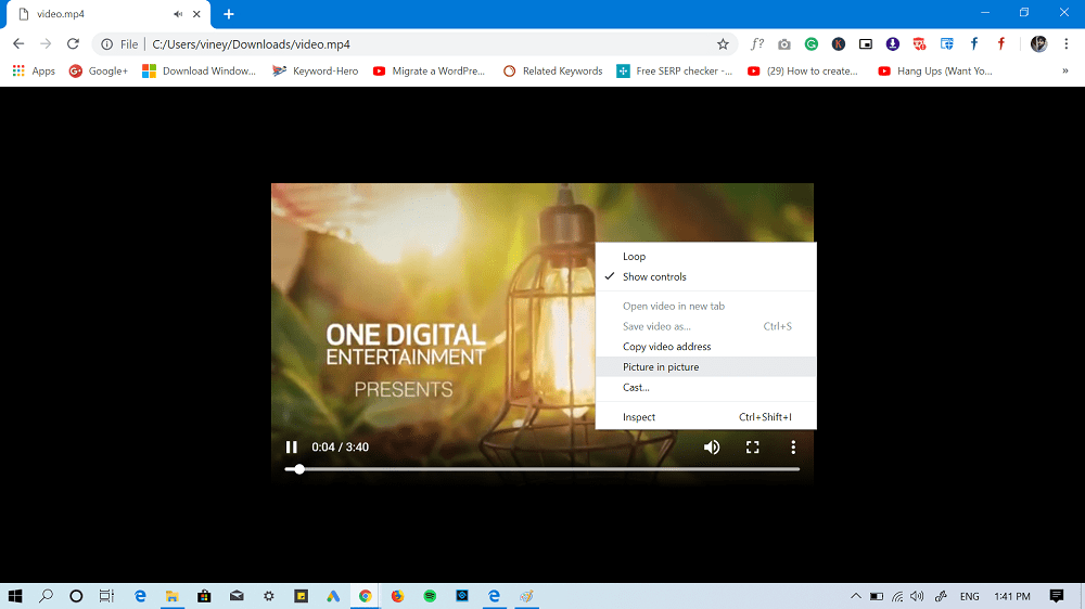 How to Watch any Local Video in Chrome Picture In Picture Mode - 38