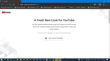 Fix - YouTube New Interface is not supported in Chromium Edge