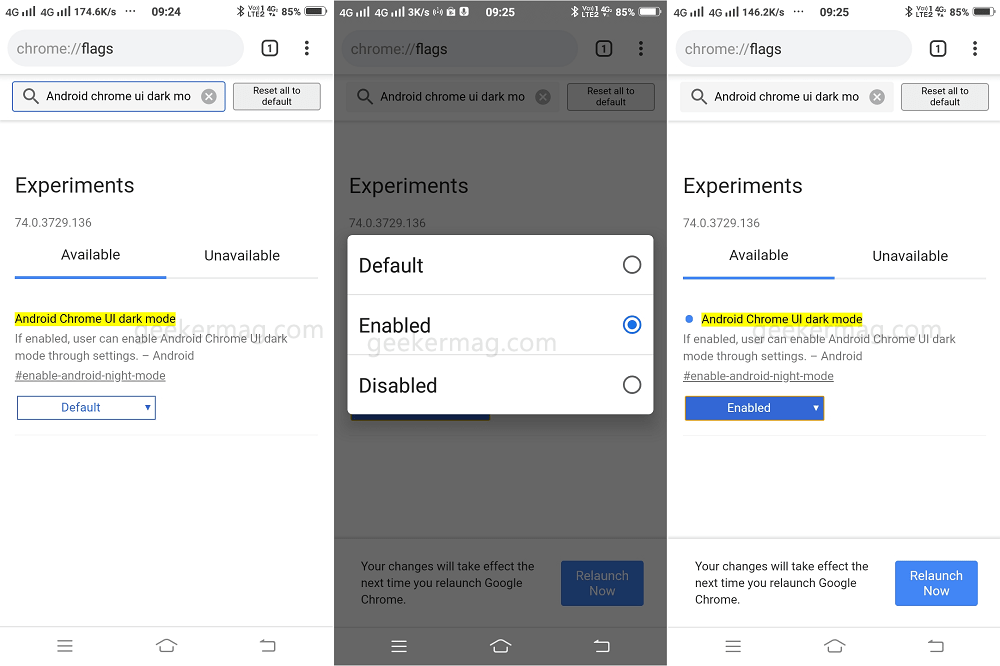 Turn On   Enable Dark Mode in Chrome on Android  Chrome v74  - 17