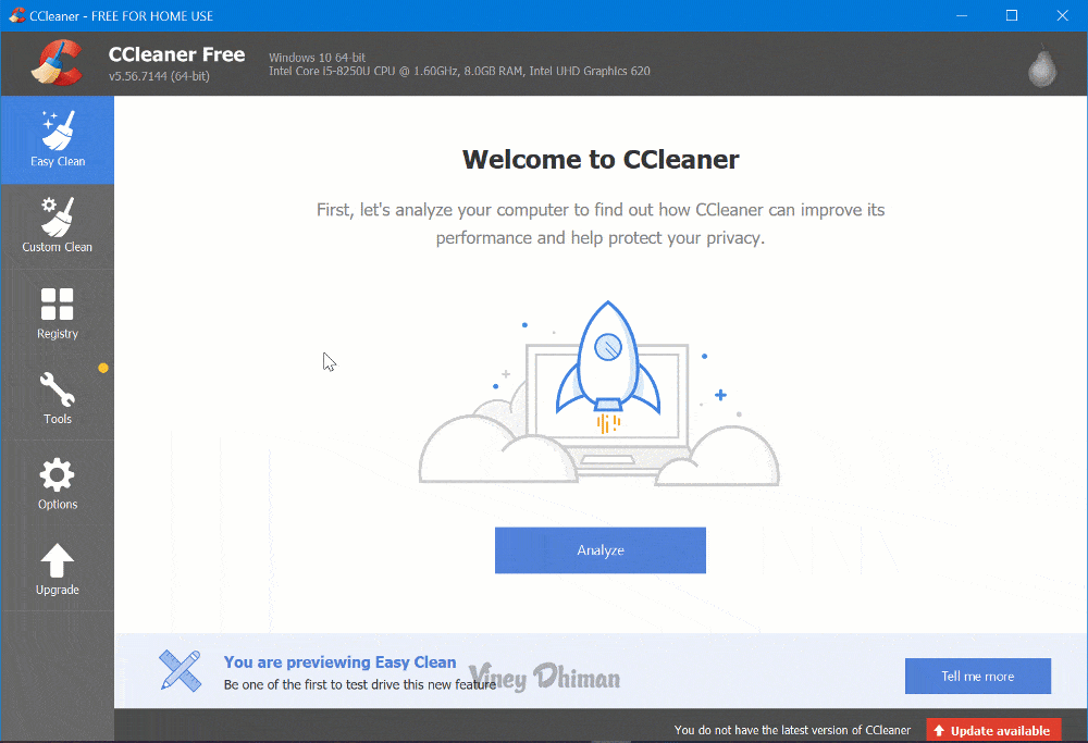 ccleaner easy clean