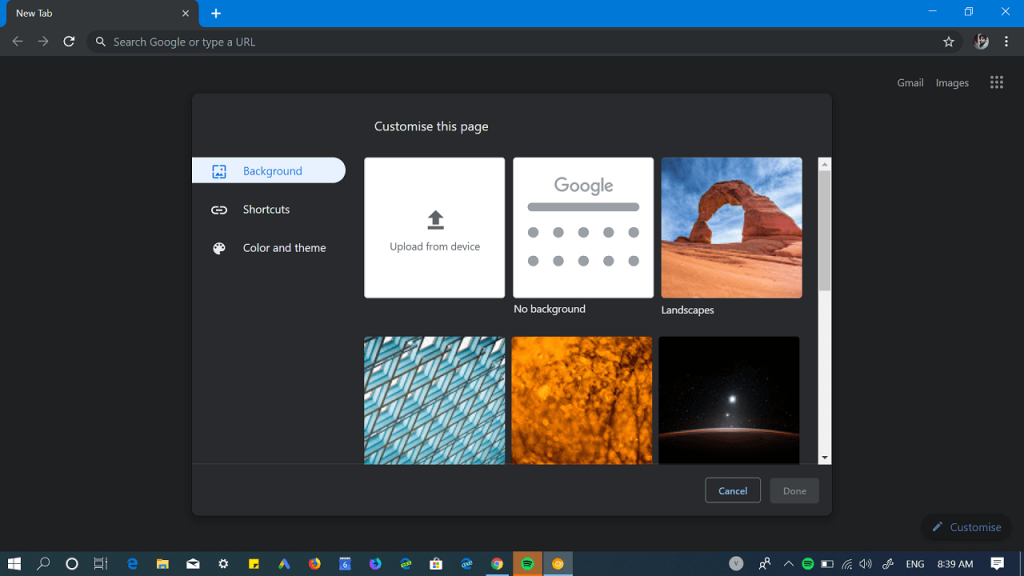 How to Use Chrome New Customize Tab for New Tab Page