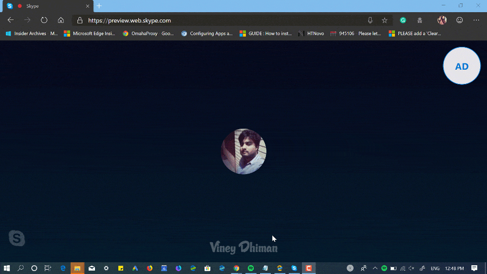 how to share screen on skype in browser