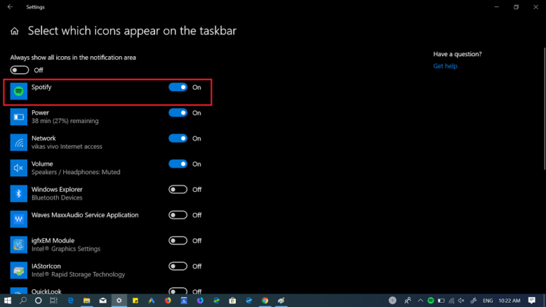 How to Minimize & Display Spotify Icon in Windows 10 Taskbar