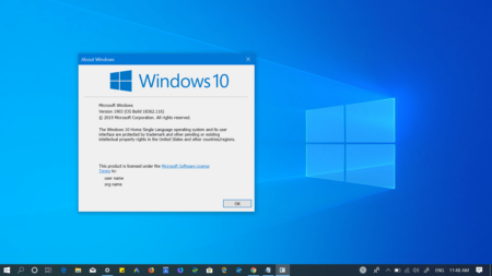 Windows 10 May 2019 Update version 1903 build 18362