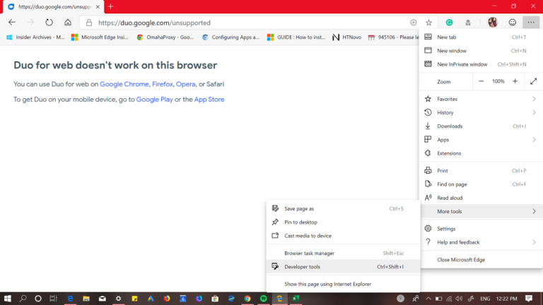 Fix - "Your Browser is Not Supported" for Google Services in Edge