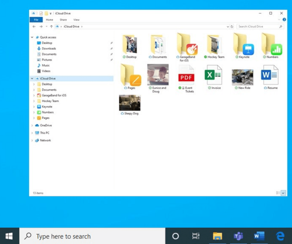 icloud drive in windows 10