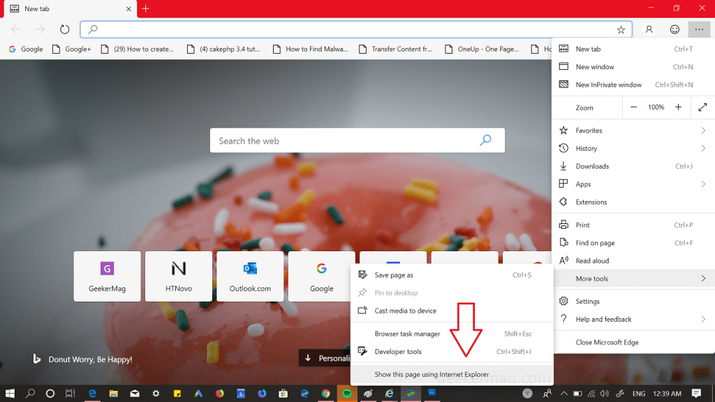 how to enable Internet Explorer mode in Edge browser