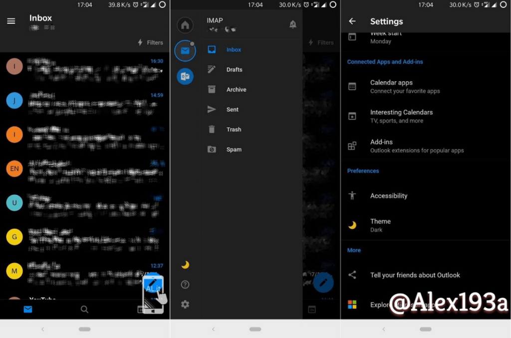 how to enable dark mode in outlook for android