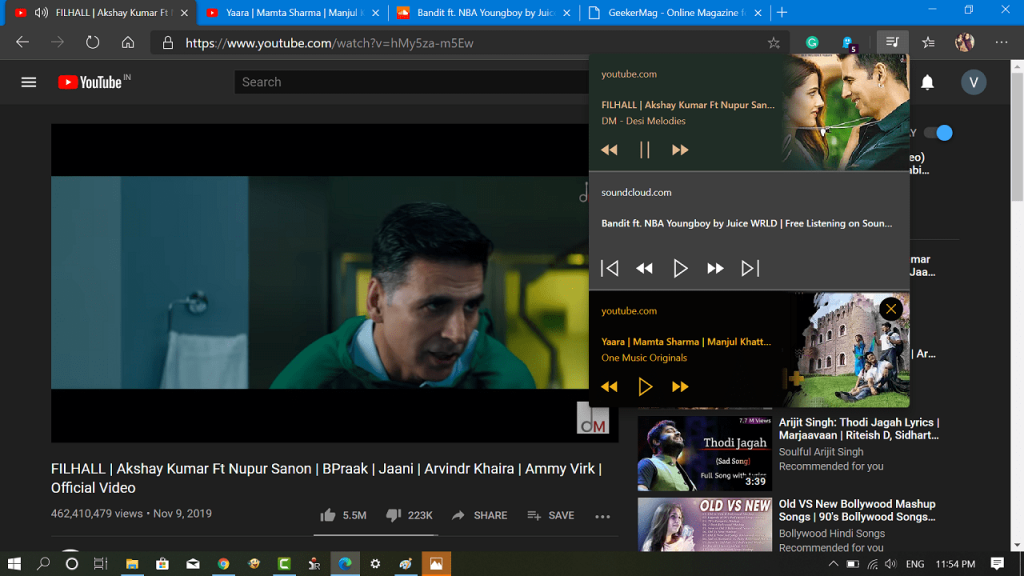 How to Enable Global Media Controls button in Microsoft Edge Chromium