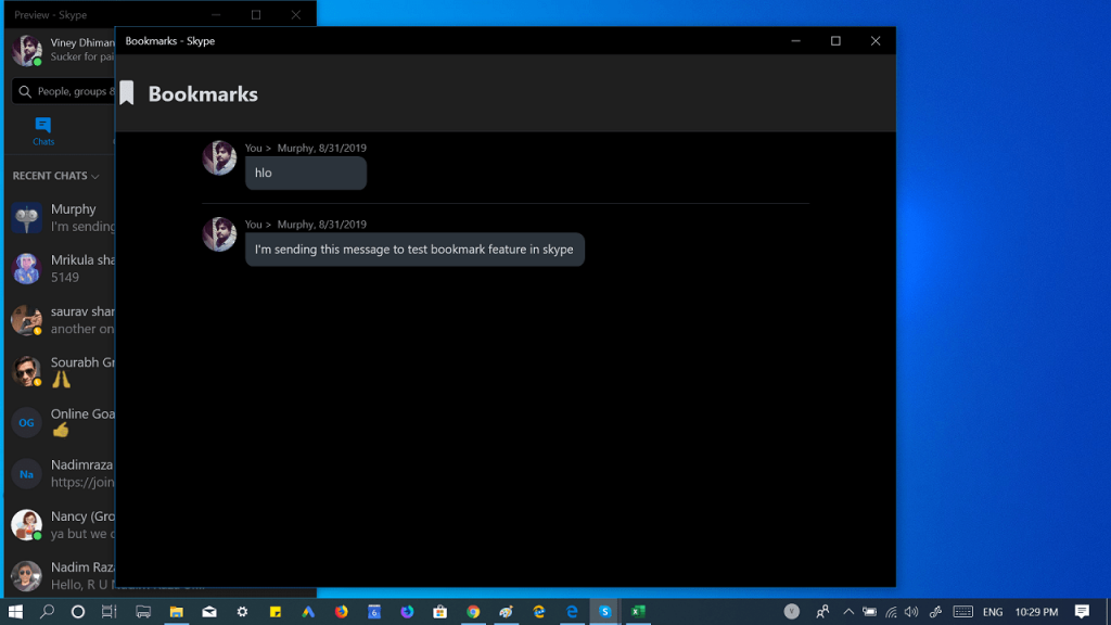 How to Bookmark a Message in Skype   2020 - 87