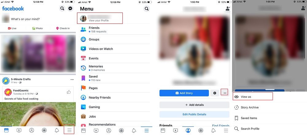 How to View your Facebook Profile as Someone Else iphone