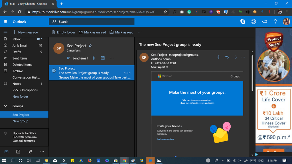 How to Create Groups in Outlook.com - 2019