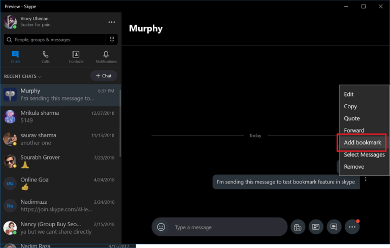 How to Bookmark a Message in Skype - 2020