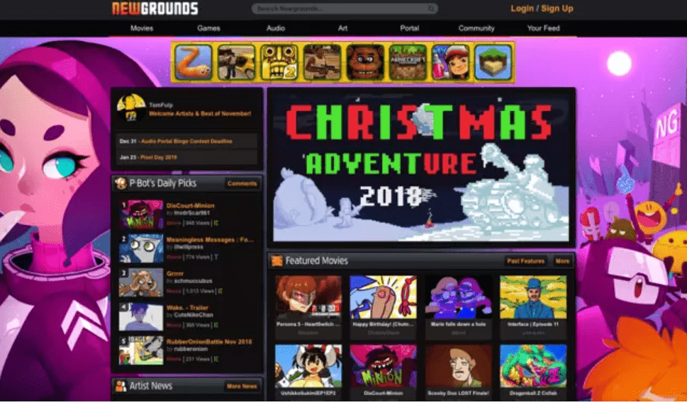 newgrounds - tumblr alternatives