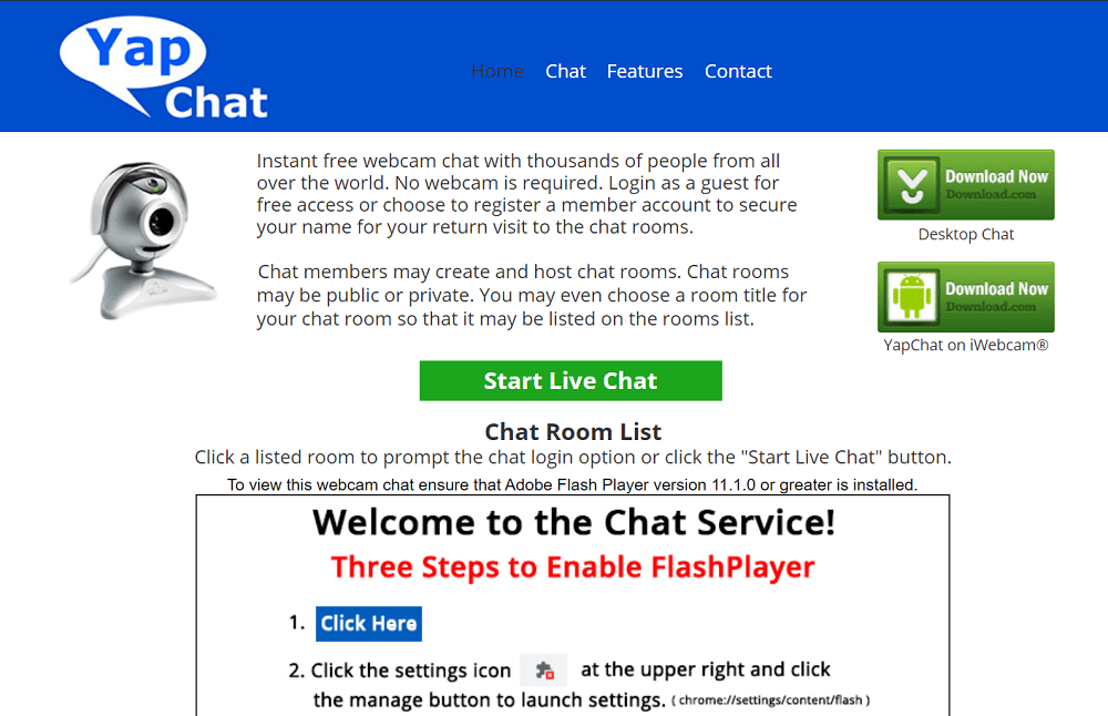 Private chat room without login