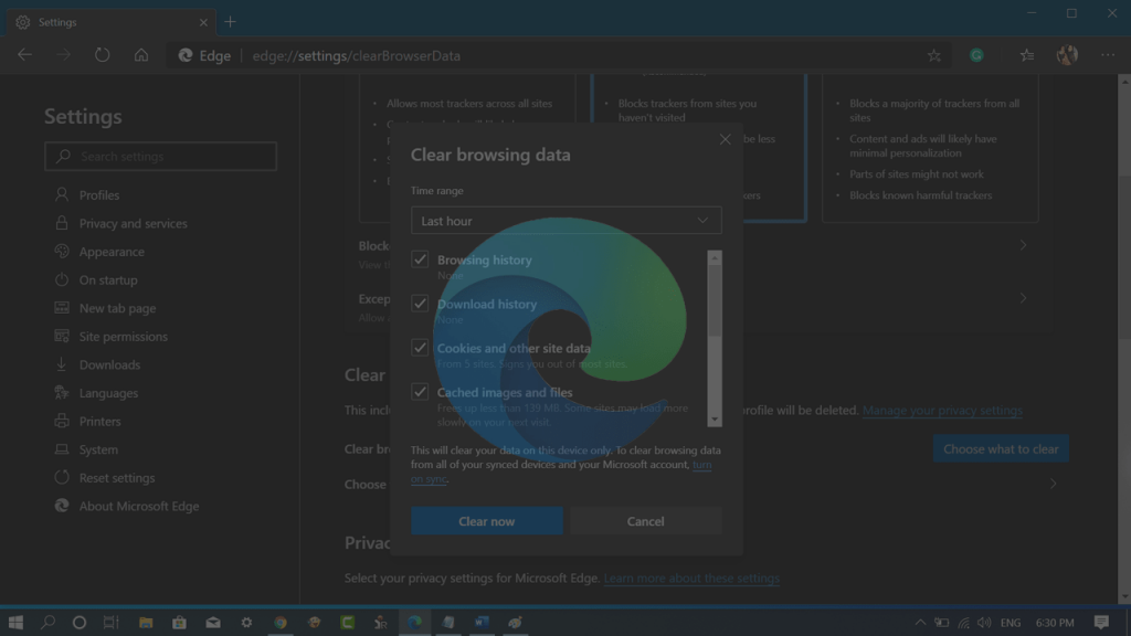 How to Clear Browsing Data  Cache  Cookies    in Edge Chromium - 50