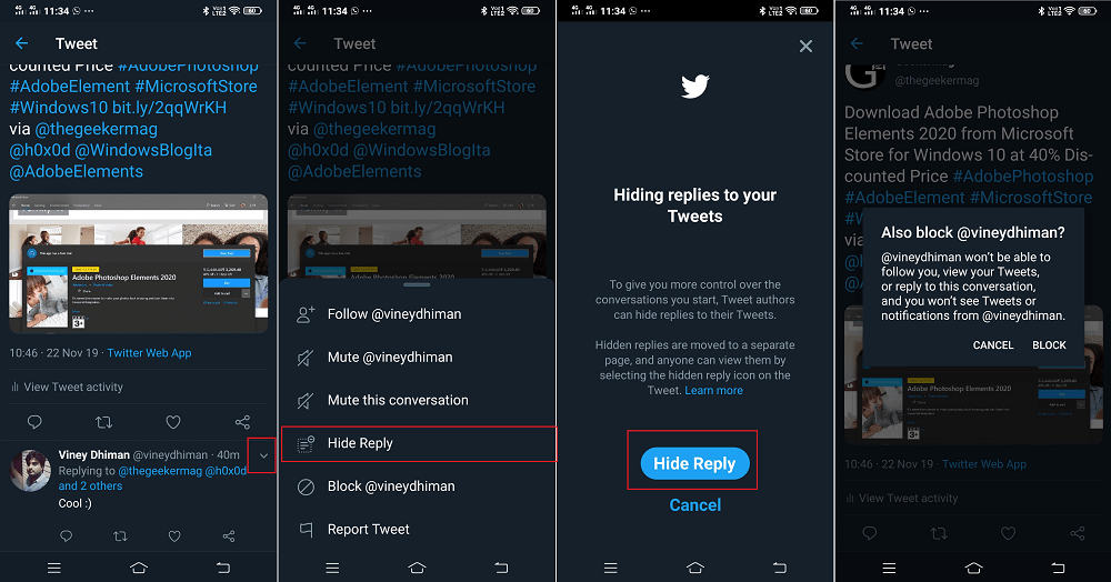 How to Hide Replies to your Tweets on Twitter  app