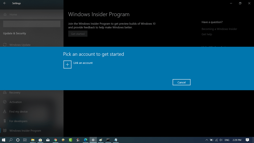 How to Join Windows 10 Insider Program without Microsoft Account