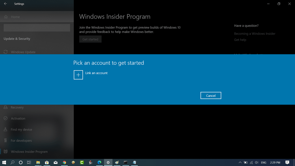 Join Windows 10 Insider Program without Microsoft Account - 15