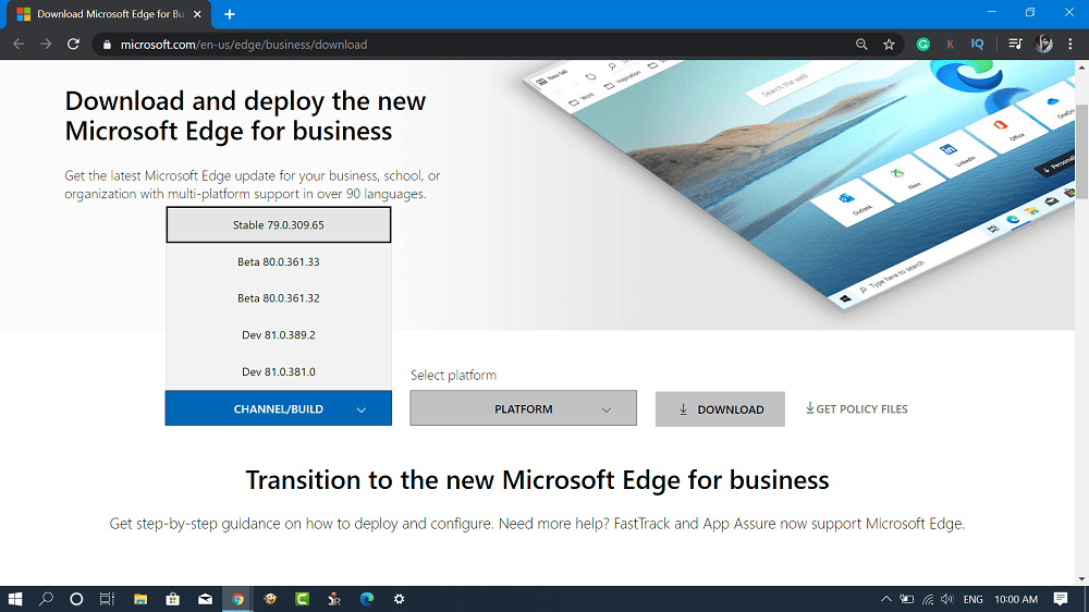 MSI Installer for Microsoft Edge Chromium Download - 55