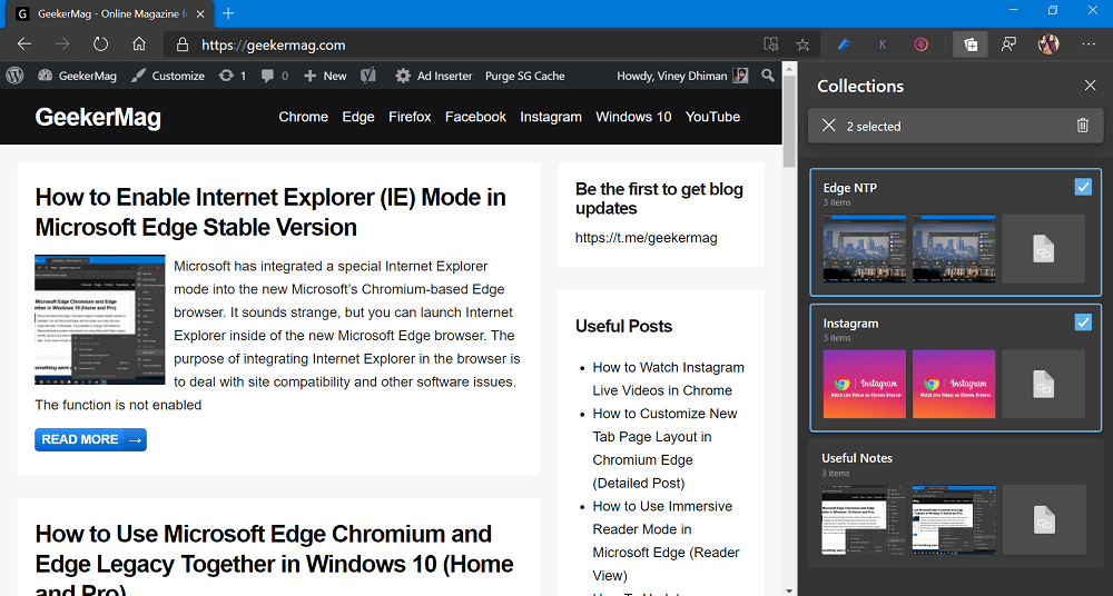 Collections feature in Microsoft Edge and How to Use them  - 45