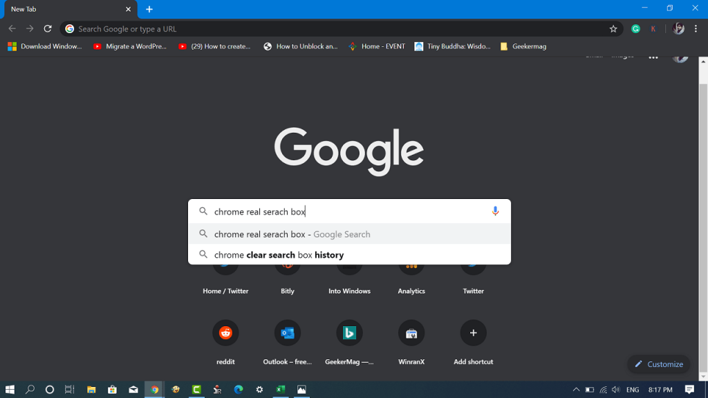 How to Enable Real Search Box on New Tab Page in Google Chrome