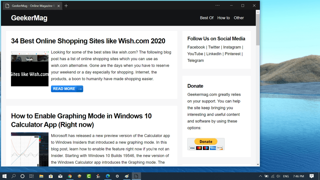 use focus mode in microsoft edge chromium