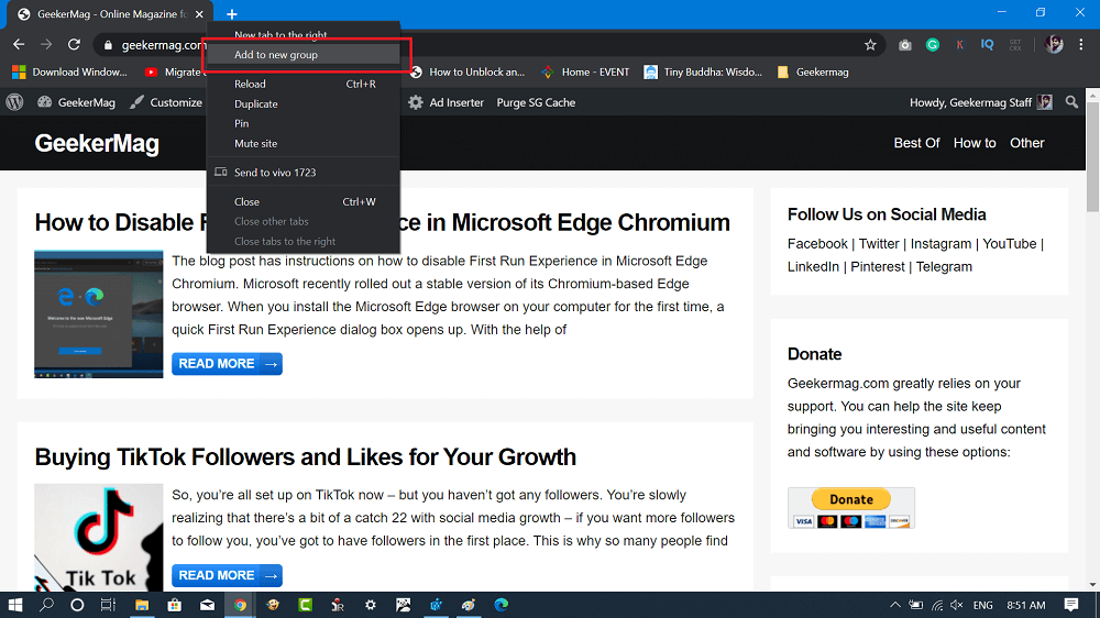 create new tab in chrome browser