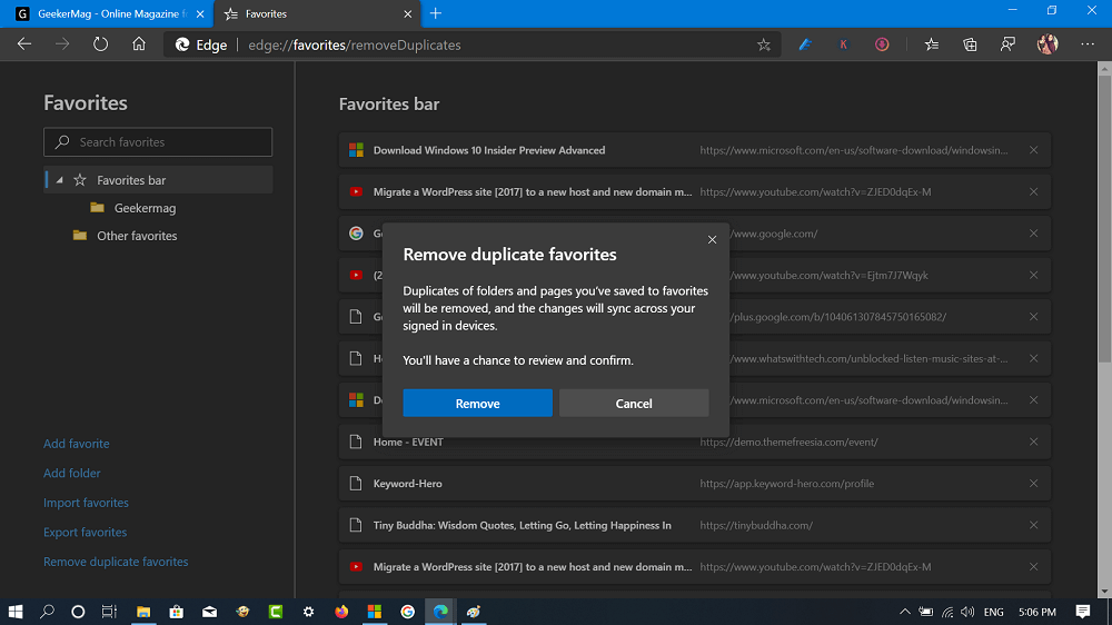 How to Remove Your Duplicate Favorites in Microsoft Edge v81 - 44