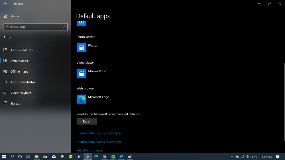 what is your default browser in windows 10