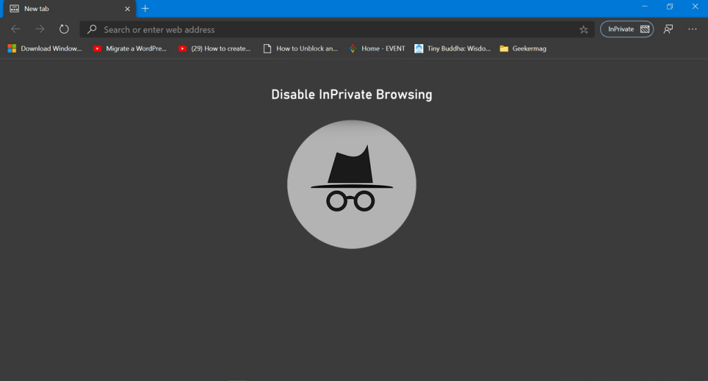 How to Disable Microsoft Edge InPrivate Browsing Mode in Windows 10